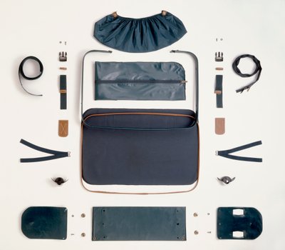 Valise en toile démontée - Unknown